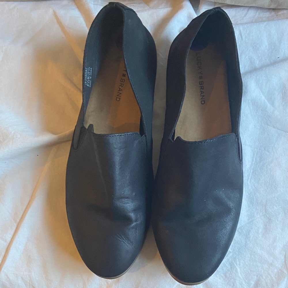 Lucky Brand Black Flats black size 8 and half